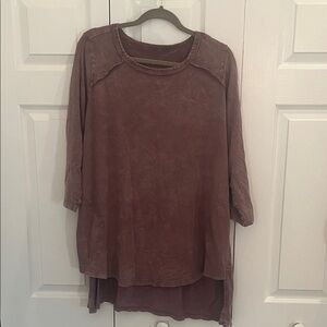 LOGO by Lori Goldstein Dusty Rose Tunic